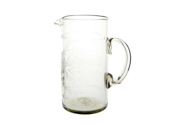 rose ann hall designs’s clear tall glass pitcher 8
