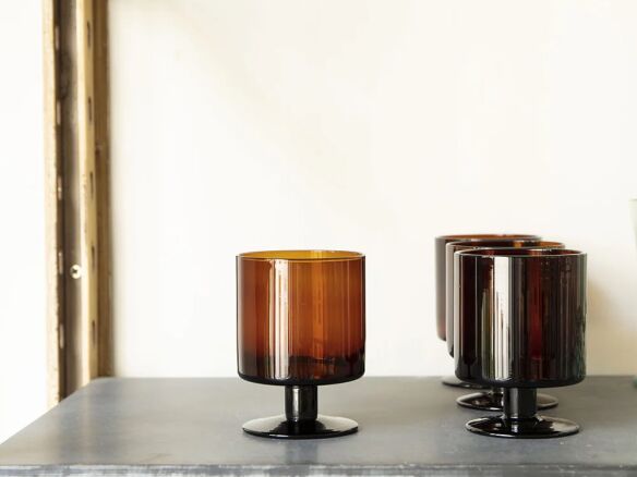 amber wine glass 12
