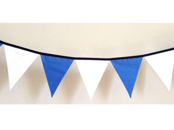 blue and white boys fabric bunting banner flags 8