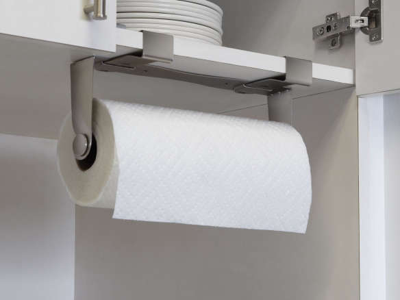 Crescent shape wall mount paper towel holder