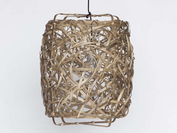 birds nest bamboo woven pendant gardenista  