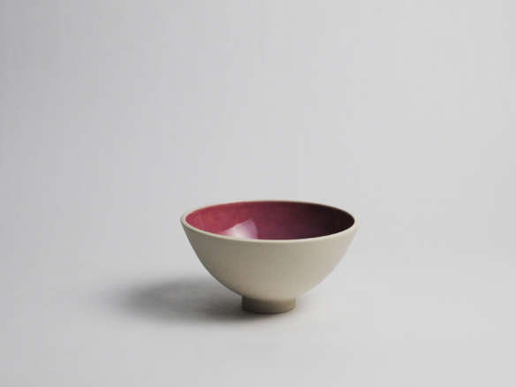 small flared bowl, porcelain / medium pink 8