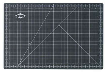 alvin professional cutting mats green / black 8