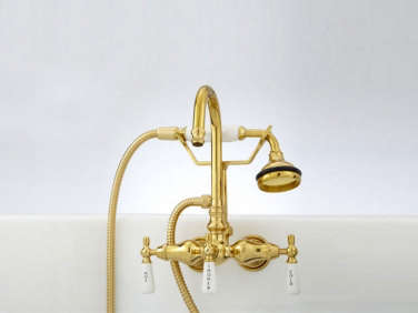 gooseneck tub wall mounted faucet and hand shower 4  