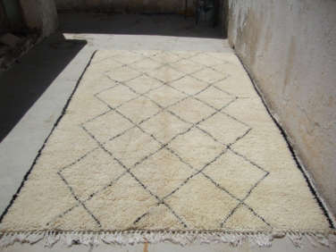 lovely vintage moroccan beni ourain rug  