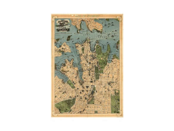 large vintage map – sydney 1922 8