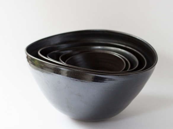 sylvia stacking & folding bowls – black 8