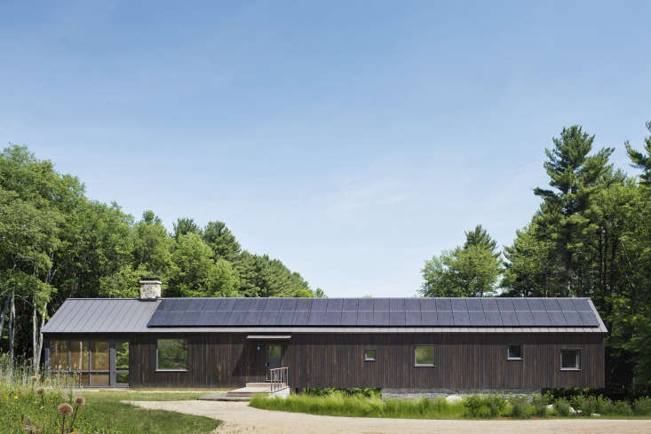 a berkshires getaway is one with nature, expansive solar panels included. see&# 18