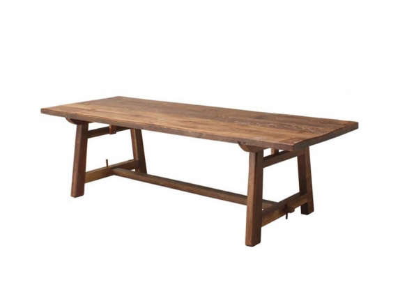 andy thornton large patina teak refectory table  