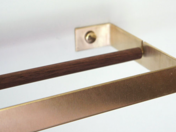 an ingenious brass paper towel holder from germany, glam edition 9