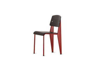 jean prouve standard dining chair red  