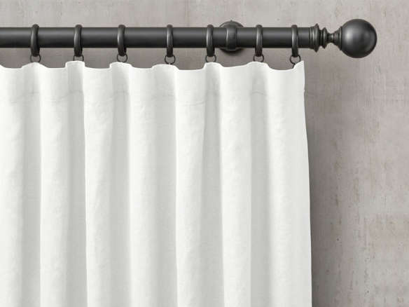 cameron cotton pole pocket drape, 50 x 84 in., white 8
