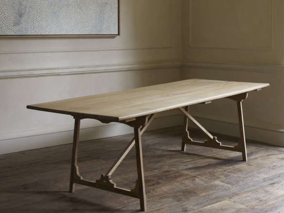 folding ‘campaign’ refectory table 8