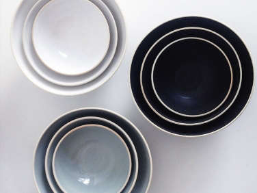silverlake nesting bowl set by sheldon ceramics  