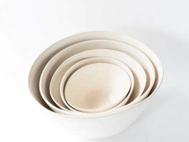 sylvia stacking folding bowls white Eric Bonnin  