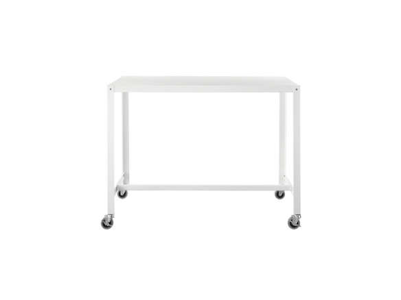 go cart white rolling counter table stand up desk 8