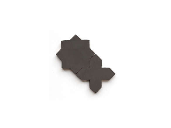 cle tile belgian black terracotta star and cross  