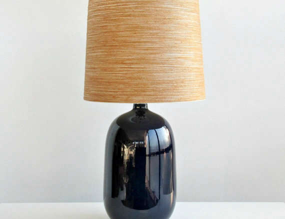 mid century danish modern large lotte bostlund ceramic lamp 8