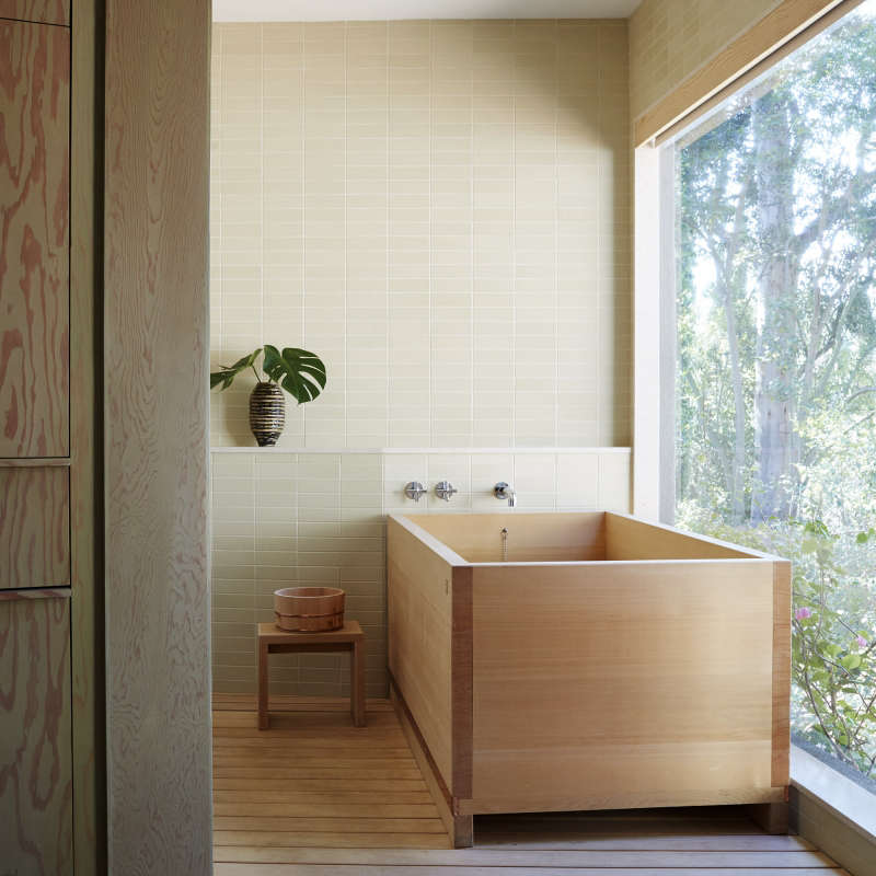 waterworks wood bathtub japanese soaking wood floor  
