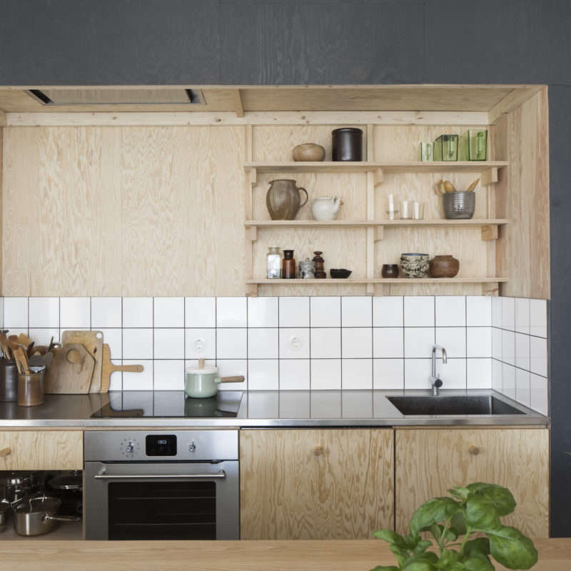 House for Mother plywood kitchen crate storage Forstberg Ling 3  