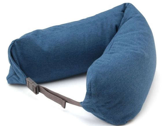 Muji travel neck pillow blue  