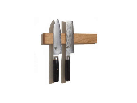 cherry wood 12 in. magnetic knife holder 8