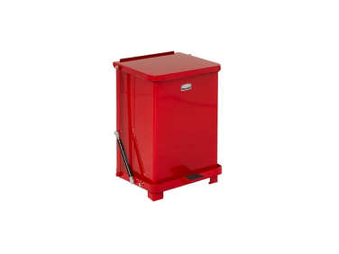 rubbermaid defenders trash can small red  