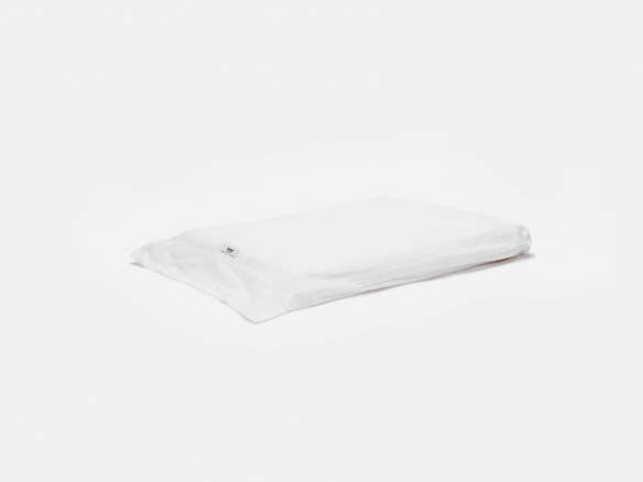 the line tenfold new york percale fitted sheet white  