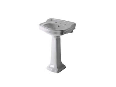 waterworks palladio vitreous china pedestal lavatory sink  