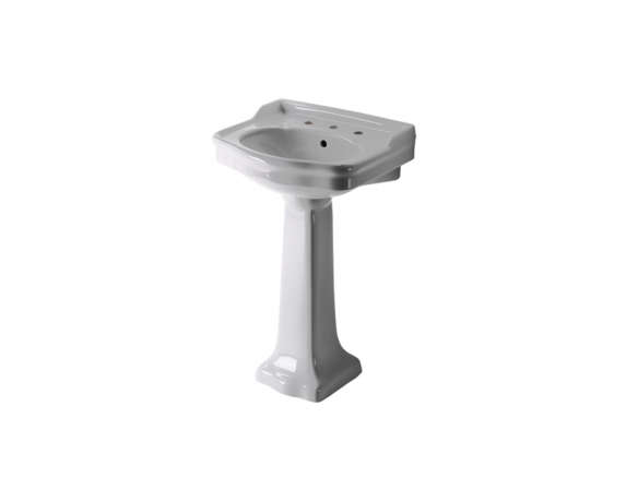 waterworks palladio vitreous china pedestal lavatory sink  