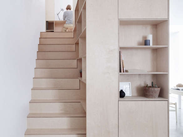 Larissa Johnston Architects Islington maisonette birch plywood stairs London 7  