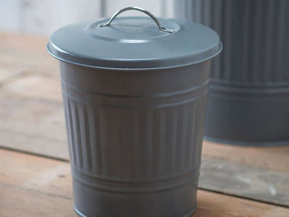 mini bin with nickel handle – charcoal 8