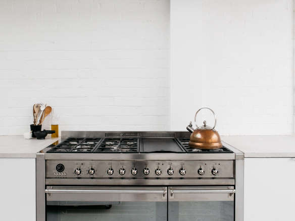 Rye London kitchen Smeg stainless range  