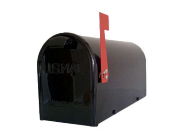 black steel mailbox red flag wayfair  