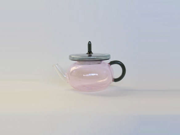 glass teapot – pink / grey 8