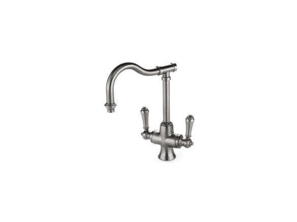 medoc one hole high profile kitchen faucet, metal lever handles 8