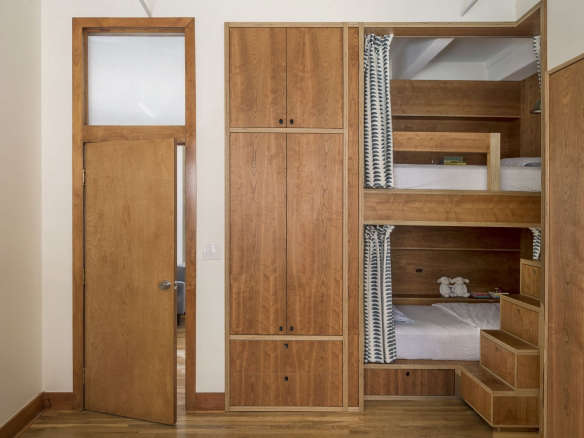 Workstead kids room built in bunkbeds cherry plywood 1  