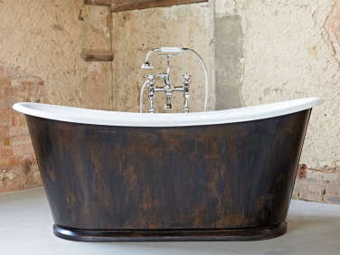 burnished copper usk bathtub  
