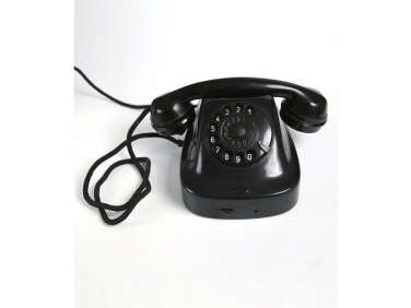 etsy vintage black rotary phone  