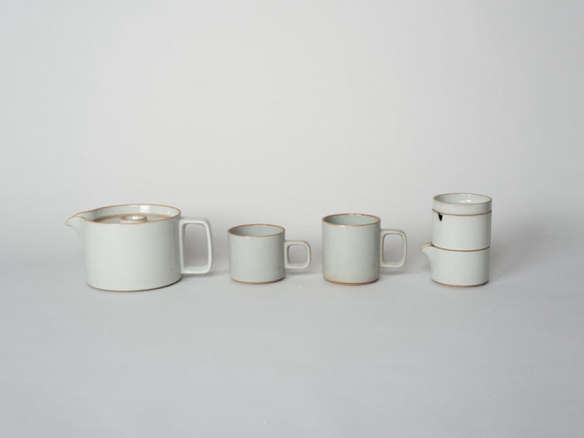 hasami porcelain mug medium clear gray  