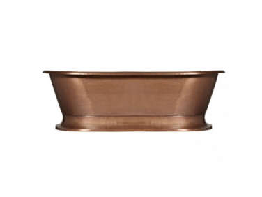signature hardware kelsey copper pedestal tub  
