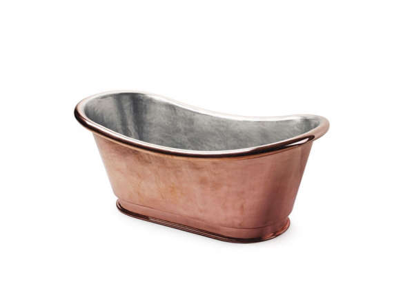 clothilde freestanding oval copper bathtub 8
