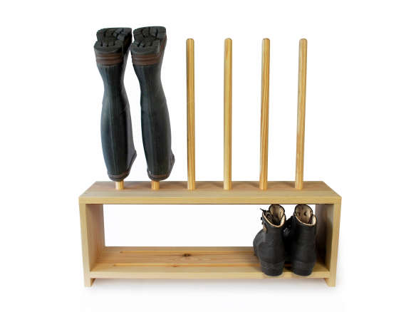 boot and saw pine boot and shoe rack  