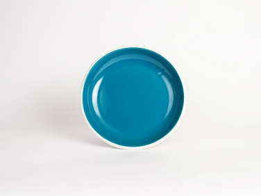 bornn enamelware bloom blue dinner plate  