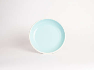 bornn enamelware bloom blue plate  