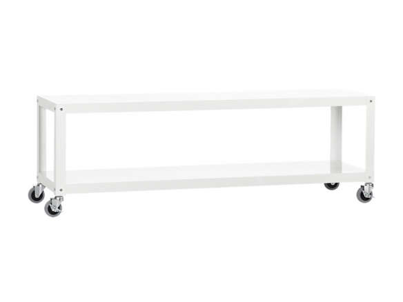 go cart white rolling tv stand/coffee table 8