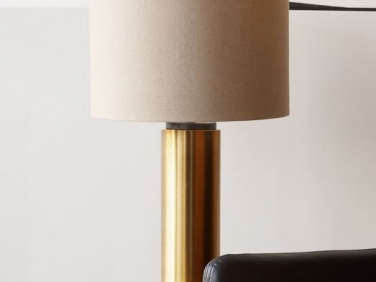 pillar table lamp antique brass c  