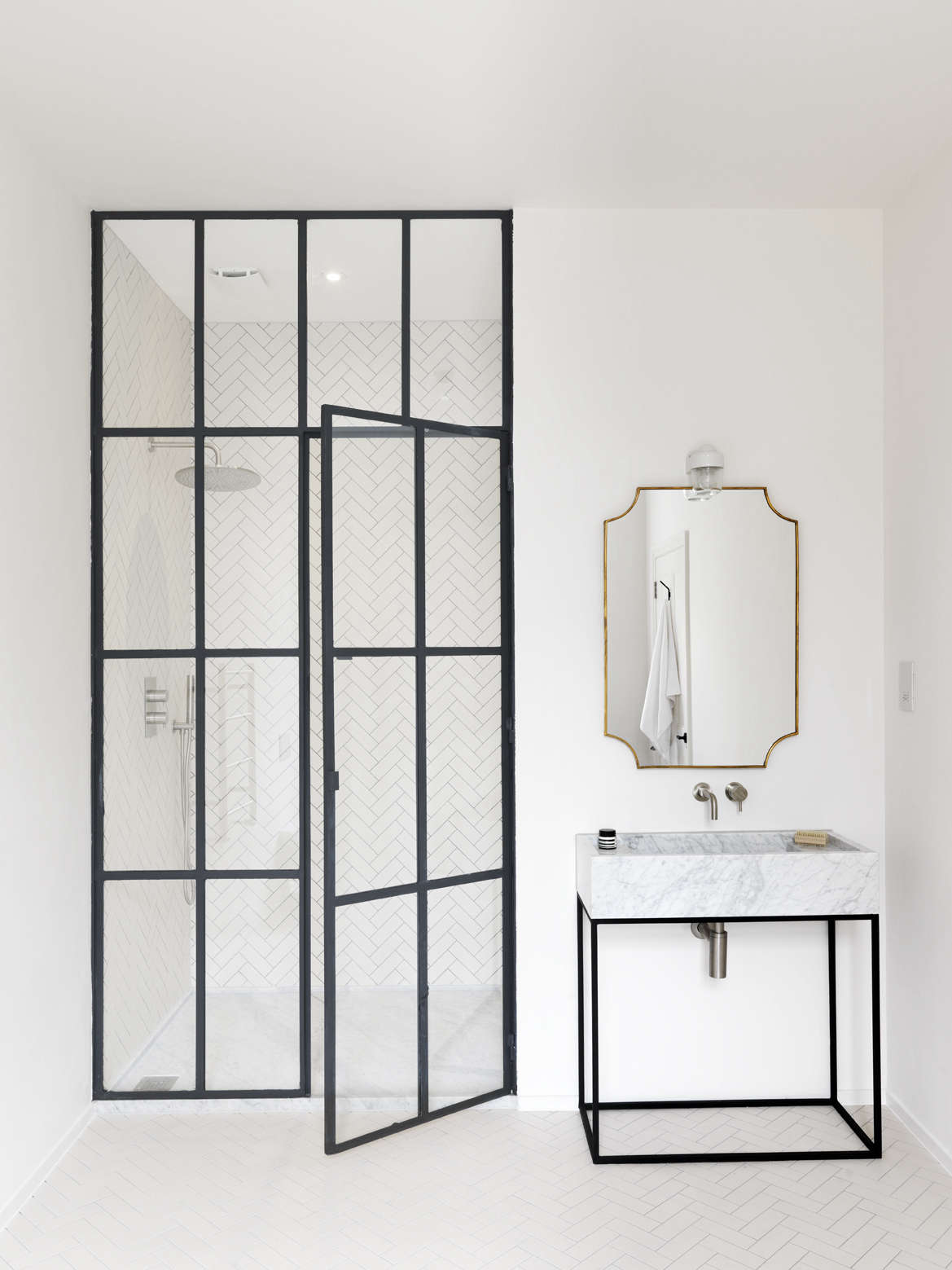 Bathroom of the Week: Steel-Frame Shower Doors in a Fanciful London Project - Remodelista