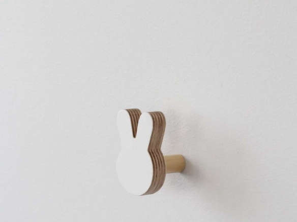 white bunny wall hook father rabbit  