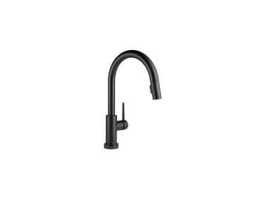delta trinsic single handle pull down kitchen faucet  